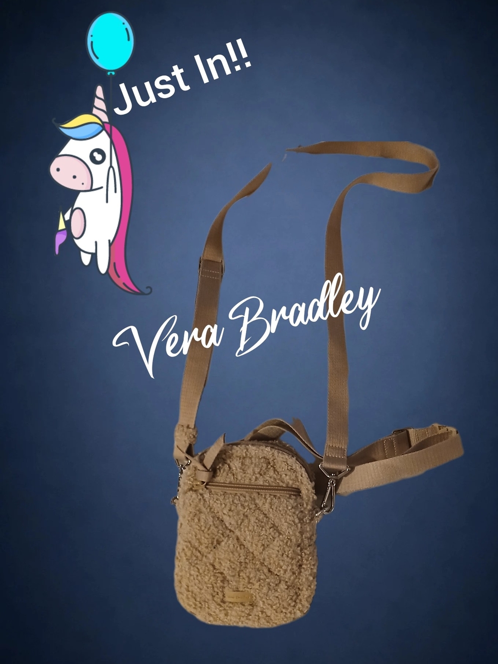 NWOT Vera Bradley Tan "Teddy" Crossbody Bag/waist Bag
